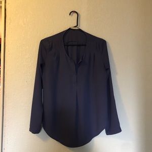 Deep Purple V-Neck Blouse